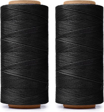 568 Yards 2 PCS 150D 0.8Mm Waxed Thread for Leather Sewing, Leather Thread