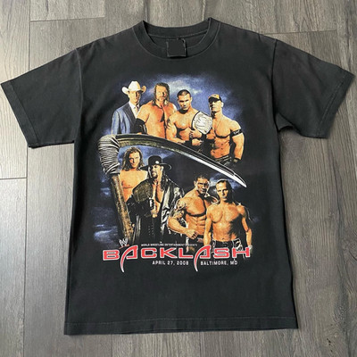 NEW WWE 2008 Backlash PPV T-shirt John Cena Undertaker Edge Triple