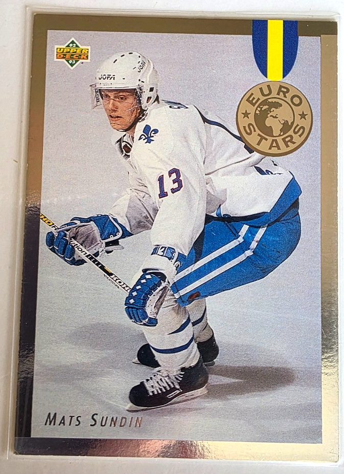1992-93 Upper Deck - Euro Stars #E18 Mats Sundin