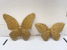 Vintage/Retro 1967 Gold Butterfly Plastic Wall Decor MCM Made in USA