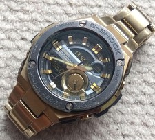 G-SHOCK G-STEEL GST-210GD-1AJF Tough Gold Watch with Stopwatch and Timer
