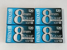 MAXELL GX-MP 120 8mm Camcorder Blank Video Cassette Tape Lot of 4 New Sealed