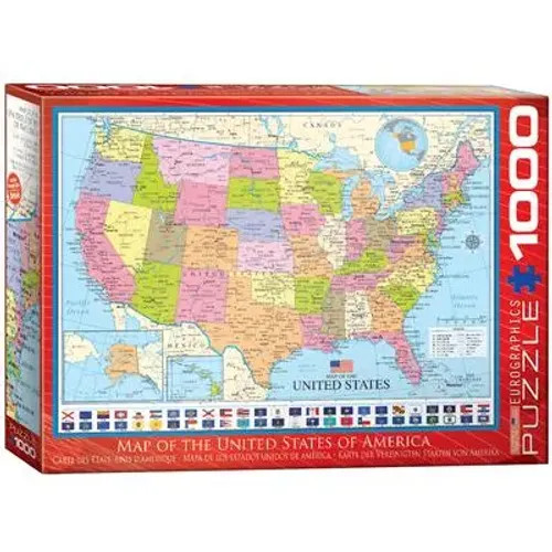 Karte Der Vereinigten Staaten Von Amerika | Deutsch | Spiel | 6000-0788 | 2022-image