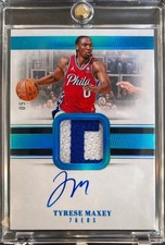 2024 Panini Eminence Tyrese Maxey Patch Autographs Platinum Foil /25