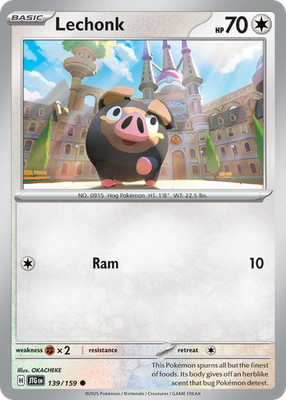   LECHONK 139/159 COMMON JOURNEY TOGETHER POKEMON NM/M OKACHEKE  