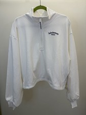 NWT Size XL Lululemon Cotton Terry Tennis Graphic Half-Zip Deuce White