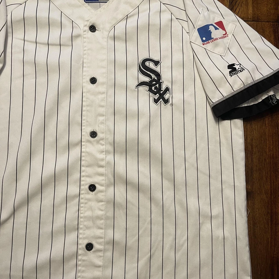 Camiseta deportiva vintage de los Chicago White Sox para hombre XL a rayas MLB béisbol iniciador años 90 Foto 4 de 4