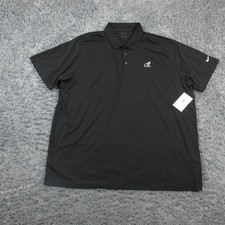 Nike Golf Polo Shirt Mens 3XL Black L2L Logo Performance Stretch Polyester NWT