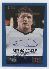 2014 Panini Hot Rookies Rookie Signatures Blue 30/99 Taylor Lewan #425 Auto 0p5