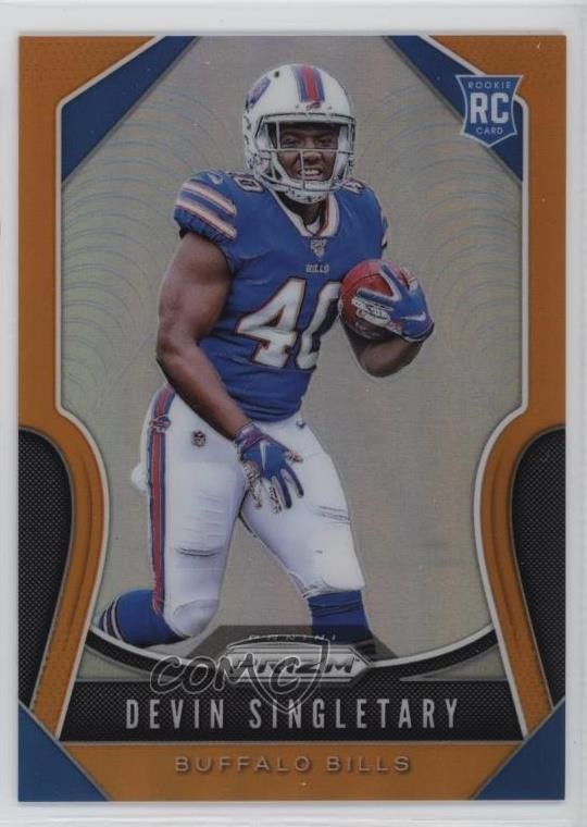 2019 Panini Prizm Rookies Orange Prizm 10/249 Devin Singletary #335 17f8
