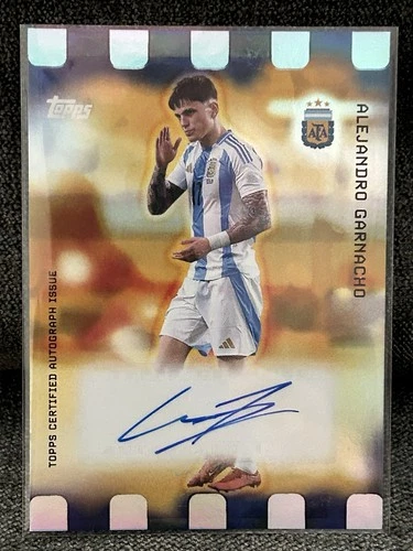 2025 Topps Focus Argentina Alejandro Garnacho Golden Hour Autograph Foil