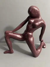 Vintage 1980 Jaru Pottery Ceramic Nude Woman Female Modernist Cubist Sculpture