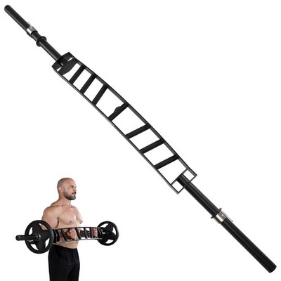 Yes4All Multi Grip Barbell & Cable Attachment, Fits Olympic Weight Plates, Black