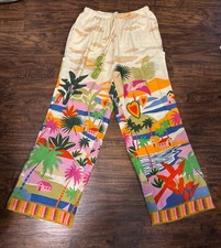 True Destinations Palazzo pants Tropical NWT Sz:L
