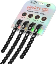 MODL Infinity Tool™ 2.0 Modular Straps Two 8-inch & two 16-inch tools, Black 