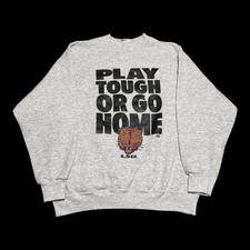Vintage 90s 20/20 Sport Play Tough or Go Home LSU Tiger Sweatshirt Mens XL FLAWS