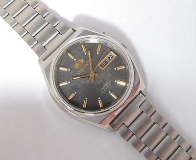 Vintage ORIENT Crystal 3 STARS Men Automatic Japan Armbanduhr Stainless Steel