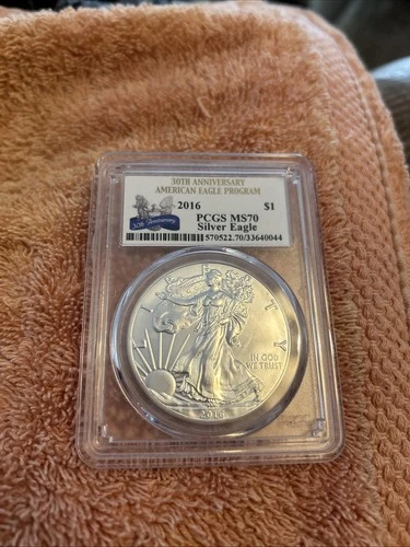 2016 American Silver Eagle 30th Anniversary PCGS MS70