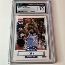 Antoine Carr CGC 10 Gem Mint 1990-91 Fleer #163 Pop 1