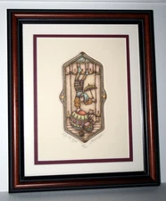 Alice V Scott Morris 1993 On the Ball Ltd Ed Print 169/350 Signed Matt & Frame