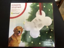 Tiny Ideas Pet DOG BONE DOGBONE PAWS PAW PRINTS Personalize Ornament - NEW