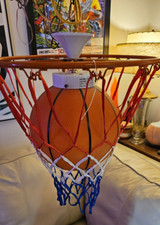 Vintage Mid Century Basketball Glass Ceiling Fixture Light Lamp