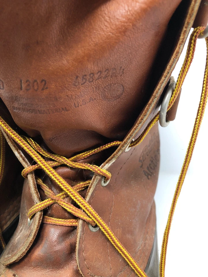 Vintage Field And Stream Leather Rubber Lined Hunting Boots Size 9 Waterproof - Image 4 of 4