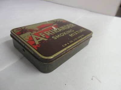 afrikander tobacco tin VINTAGE ADVERTISING AFRIKANDER FLAT POCKET TIN 169-G