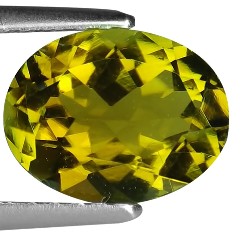 1.48 Ct Natural Tourmaline IGI Certified Gemstone Yellow Brown Oval Cut