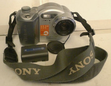 Sony MVC-CD350 Digital Still Camera Used Battery, Lens Cover Strap - Untested