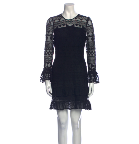 black lace formal dress short Shop Misha Mini Dress in Black main image 0