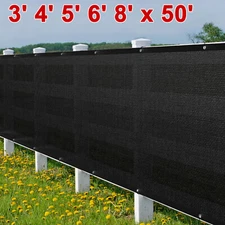 4/5/6/8'x50' Fence Privacy Screen Backyard Shade Mesh Garden Windscreen tarp US