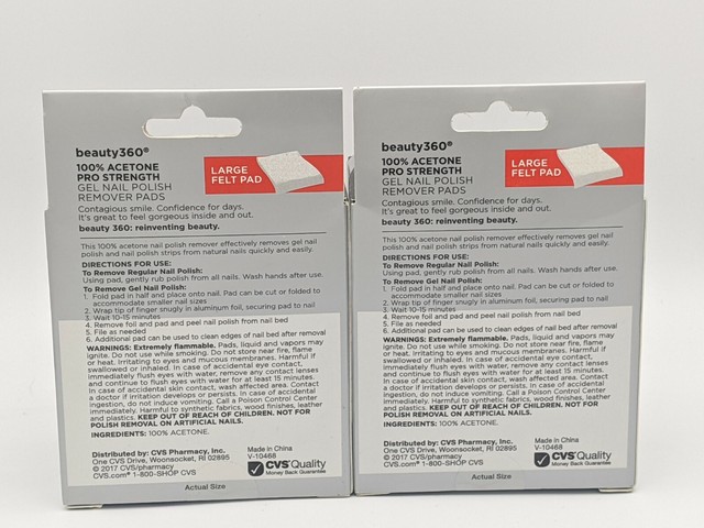 CVS Pharmacy Beauty 360 Pro Strength GEL Nail Polish Remover Pads For Sale Online EBay