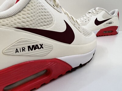 Nike Air Max 90 Golf Sail Dark Beetroot Red CU9978-105 Mens Size