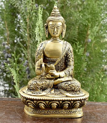 Handgefertigte Seltene Messing Buddha Vitarka Mudra Für Heimdekoration