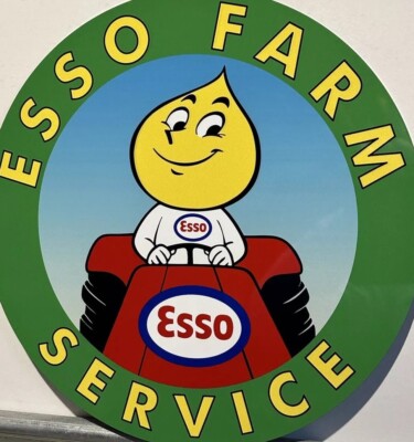 Vintage Style Esso Gasoline Farm Service Metal Heavy  Quality Sign
