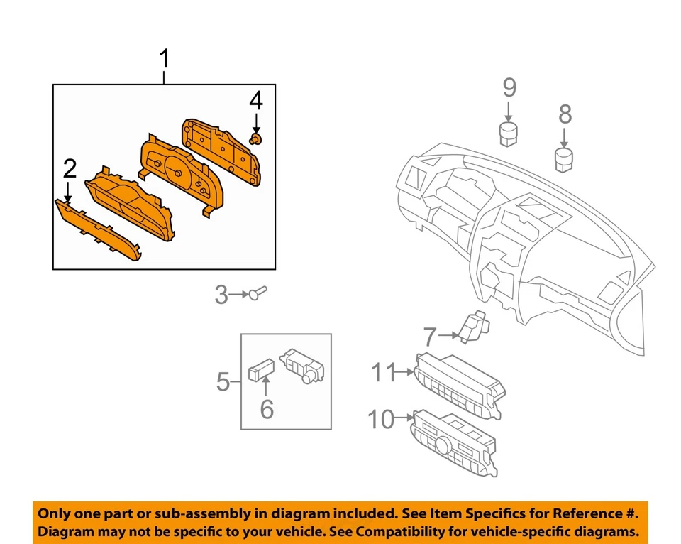 Б/у спидометр датчик подходит: 2009 Kia Borrego MPH кластер 3.8L 6 цилиндров без Su - Изображение 3 из 4