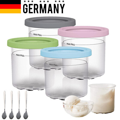 4 Stück Behälter für Ninja CREAMi Ice Cream Maker Eismaschine NC300EU NC300