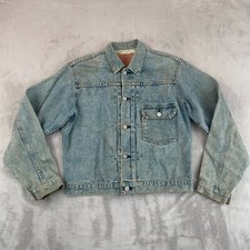 Vintage Levi s Type 1 70502 XX Big E Selvedge Denim Jacket 40 Made Japan Patina