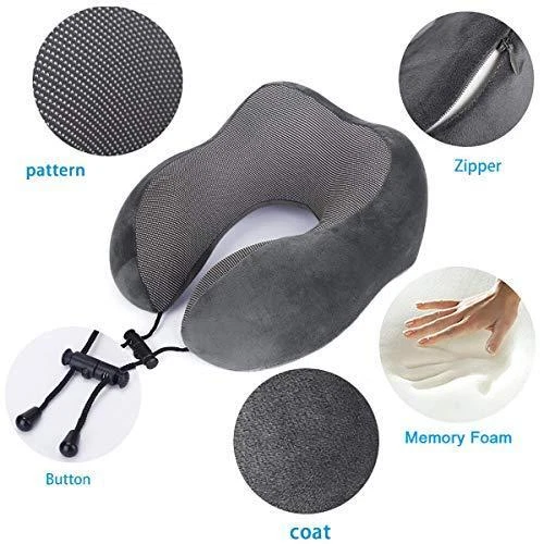 Travel Pillow, Best Memory Foam Neck Pillow Head Support Soft Pillow for