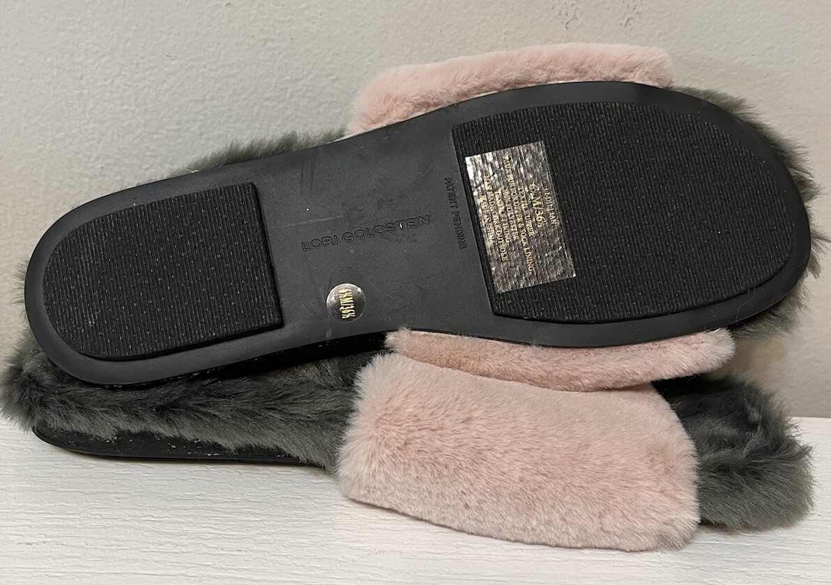 APL Scarpe da casa Lori Goldst Collection pellicce finte rosa pantofole donna 6 5