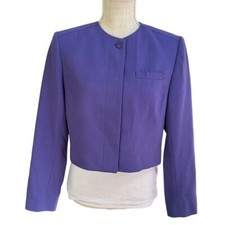 Pendleton Jacket Womens 10 Vintage 100 Wool Purple Violet Cropped Lined