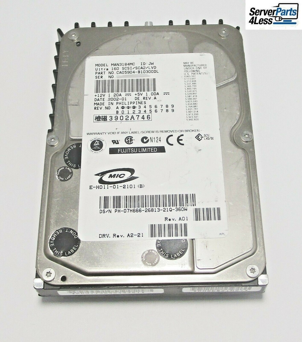 7H666 Dell 18.2GB 10K RPM Ultra 160 SCSI 80-Pin 3.5