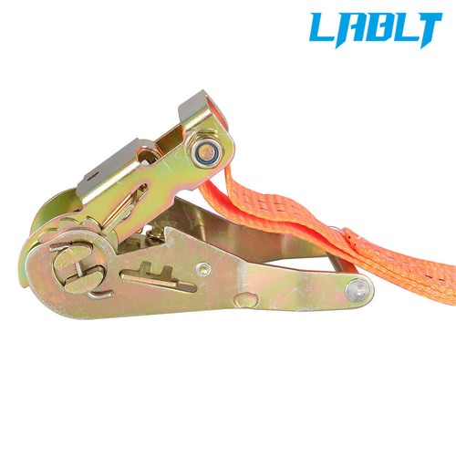 LABLT 20 Pack 1.5"×20' Ratchet Tie Down Straps J Hooks Heavy Duty Orange 4000LBS - Picture 9 of 9