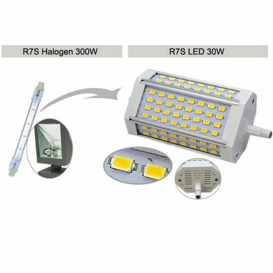 Dimmable 30w Led R7s Light 118mm R7s Lamp No Fan J118 R7s Ra>80 Replace 300w New - Image 2 of 4