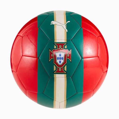 Balón De Fútbol Rojo Puma FPF De La Selección Nacional Portuguesa Talla 5 - Imagen 2 de 2