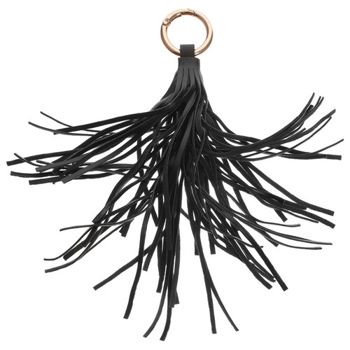 Charm Leather Tassels Leather Tassel Car Key Holder Fringed Bag - Picture 10 of 12