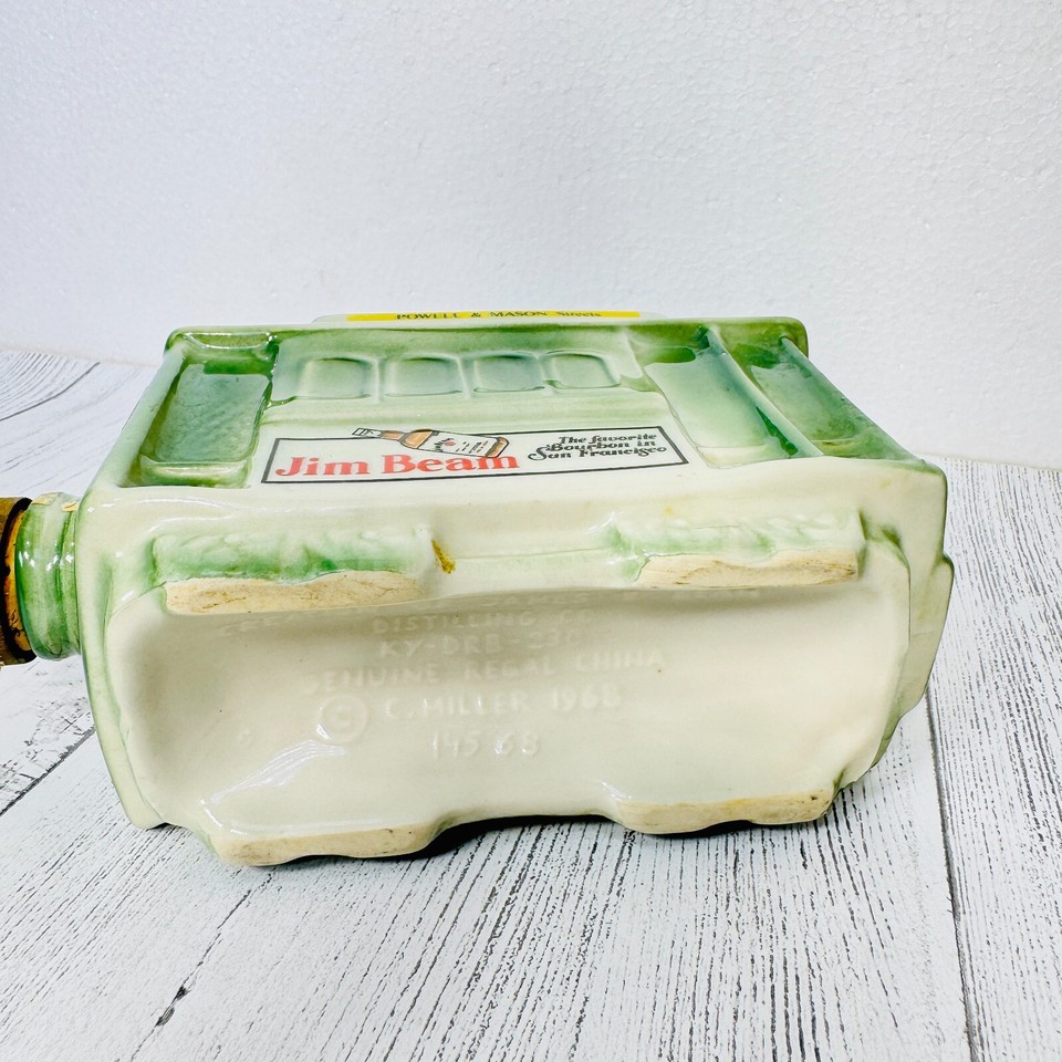 1968 Jim Beam Trolley Car Decanter San Francisco Empty Regal China
