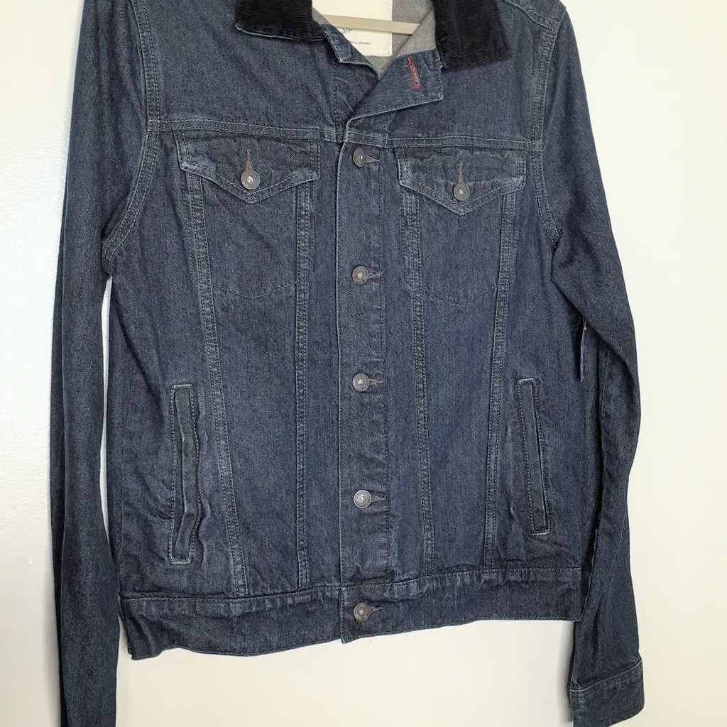 Aeropostale Size Small Denim Jacket Dark wash Corduroy Dark Blue Men's