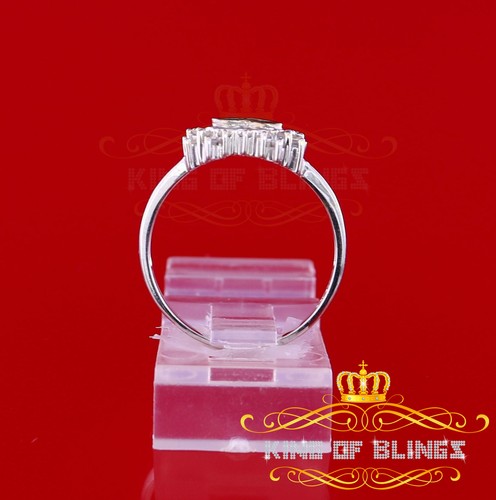 Anillo Damas Diamante Real Corazón Blanco 10 KT Oro 0,33QUIT Talla 6,5 - Imagen 5 de 12